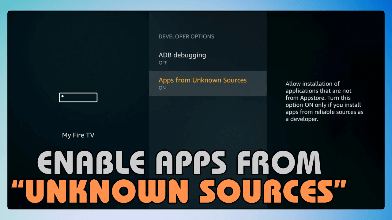 Enable Apps from Unknown Sources
