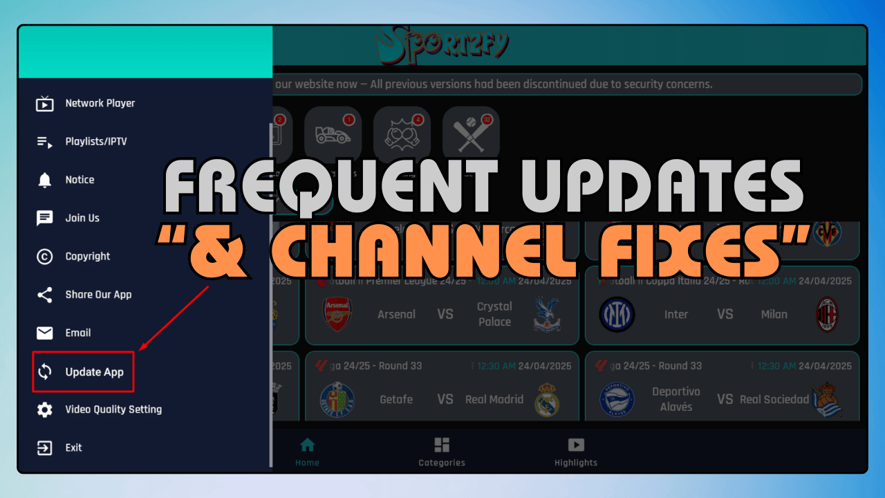 Frequent Updates and Channel Fixes