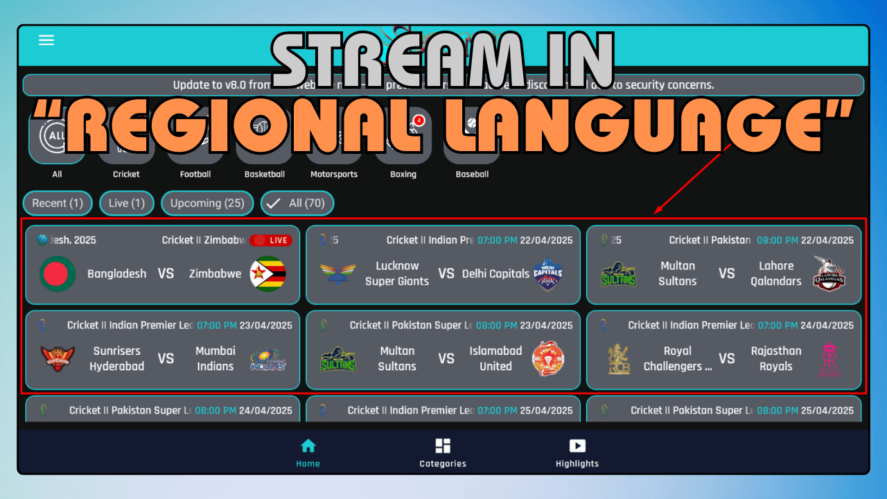 Stream in Regional Languages