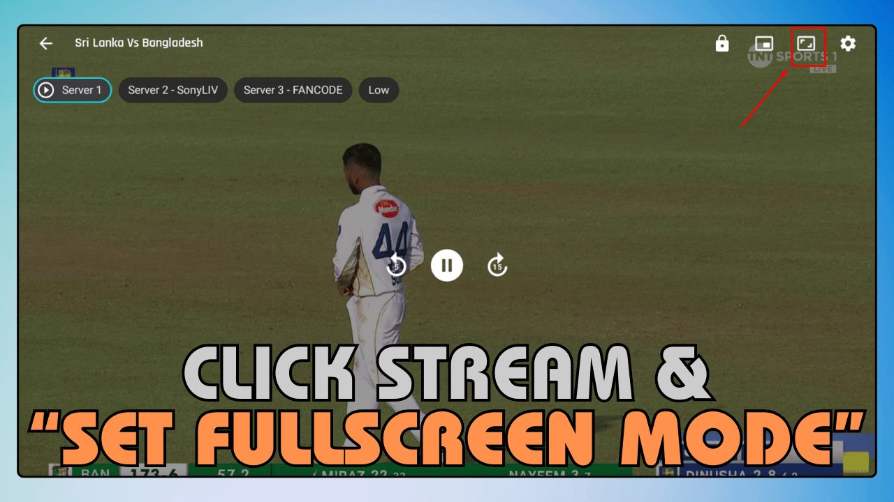 Click Stream and Set Fullscreen Mode